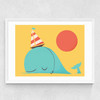 Party Hat Medium White Frame