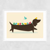 Bird Dog Narrow White Frame
