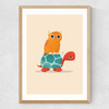 Fat Cat rides a Turtle Medium Oak Frame