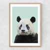 Panda by Studio Cockatoo Narrow Oak Frame