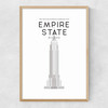 Empire State Building Narrow Oak Frame