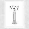 Empire State Building Wide White Frame