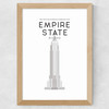 Empire State Building Wide Oak Frame