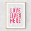 Love lives here Narrow Oak Frame