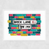 Brick Lane E1 Narrow White Frame