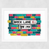 Brick Lane E1 Wide White Frame