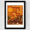 Desert Lines Wide Black Frame