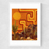Desert Lines Medium White Frame
