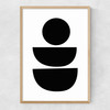 Abstract II Narrow Oak Frame