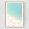 Aerial Beach Narrow Oak Frame