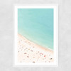 Aerial Beach Narrow White Frame