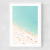 Aerial Beach Medium White Frame