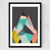 Geo Mountains Medium Black Frame