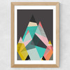 Geo Mountains Wide Oak Frame