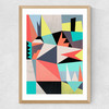 Graphic #3 Medium Oak Frame
