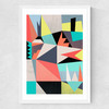 Graphic #3 Medium White Frame