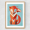 Fox by Jay Fleck Medium Oak Frame