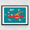 Red Barons by Jay Fleck Medium Black Frame