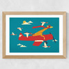 Red Barons by Jay Fleck Wide Oak Frame