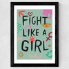 Fight Like A Girl Wide Black Frame