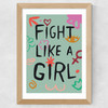 Fight Like A Girl Wide Oak Frame