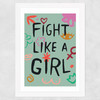 Fight Like A Girl Wide White Frame