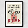 Granddaughters of Witches Medium Black Frame