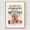 Granddaughters of Witches Medium Oak Frame