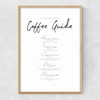 Coffee Guide Narrow Oak Frame