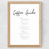 Coffee Guide Wide Oak Frame
