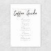 Coffee Guide Unframed Print