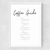 Coffee Guide Medium White Frame