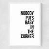 Baby in the Corner Medium White Frame