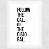 Disco Ball Wide White Frame