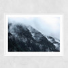 Snowy Mountains Narrow White Frame