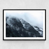 Snowy Mountains Narrow Black Frame