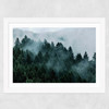 Foggy Hills Wide White Frame