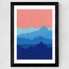 Blue Mountains Wide Black Frame