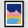 Pool in the Hills Wide Black Frame
