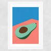 Avocado On The Table Wide White Frame