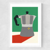 Espresso Italiano Medium White Frame