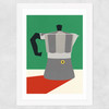 Espresso Italiano Wide White Frame