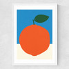 Orange (Blue & Orange) Medium White Frame