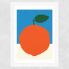 Orange (Blue & Orange) Wide White Frame