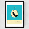 Blue Bubble Chair Medium Black Frame