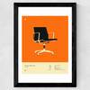 Orange 108 Office Chair Wide Black Frame