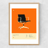 Orange 108 Office Chair Narrow Oak Frame