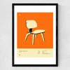 Orange Plywood Lounge Chair