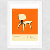 Orange Plywood Lounge Chair