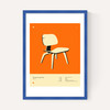 Orange Plywood Lounge Chair